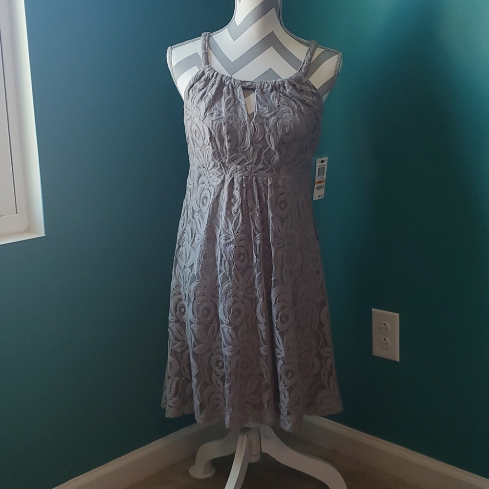 NWT Taupe Lace Dress